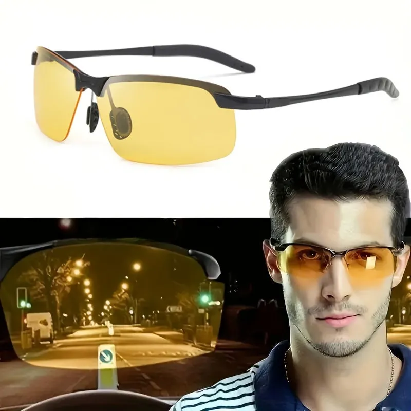 1pc Mens Polarized Photochromic Sunglasses Allday Vision for Driving Fishing