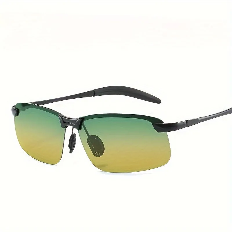 1pc Mens Polarized Photochromic Sunglasses Allday Vision for Driving Fishing