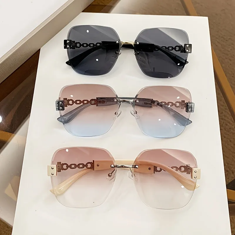 3pcs Rimless Fashion Glasses for Women