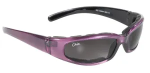 43023 Rally Wrap Padded Purple Pearl Frame with Grey Fade Lens Sunglasses