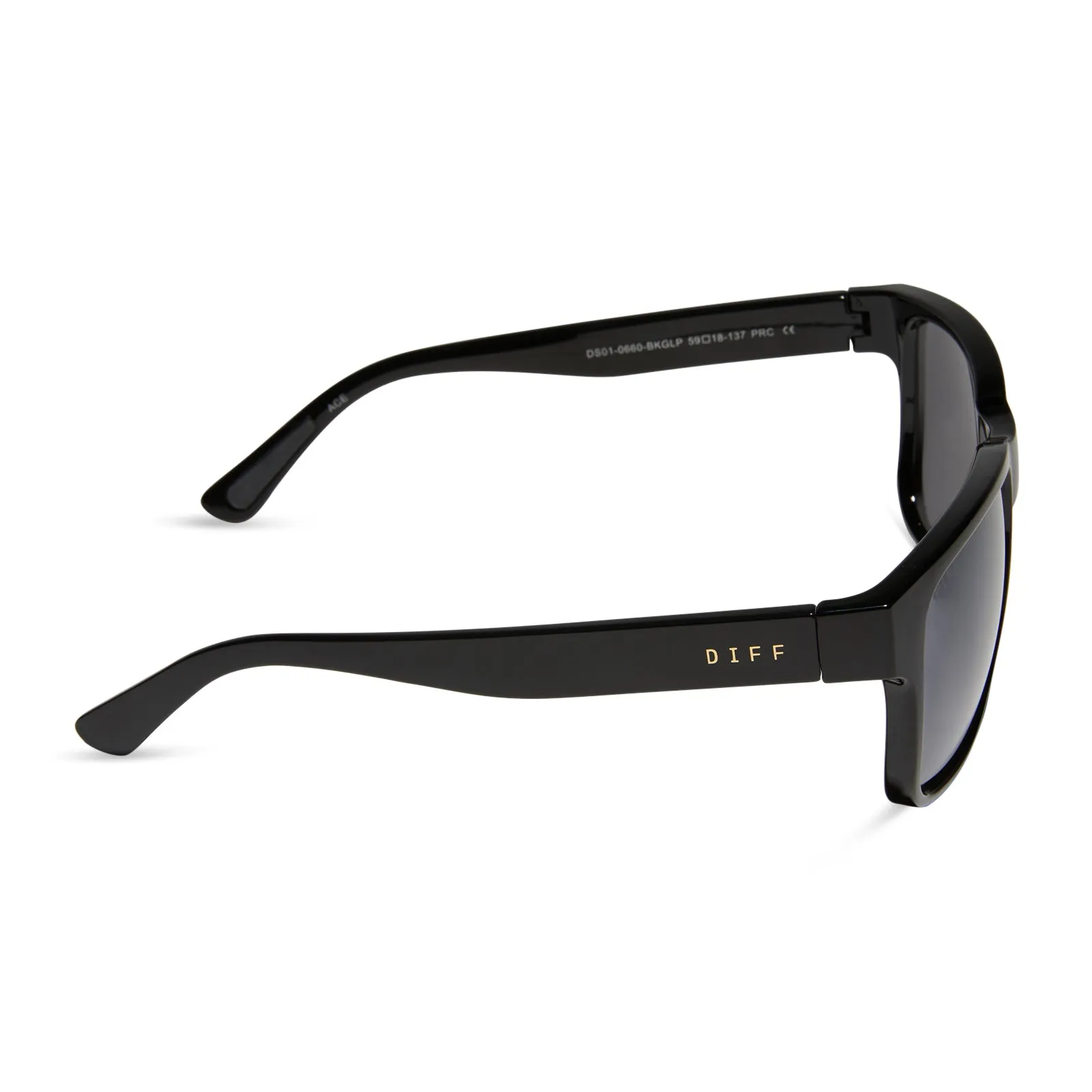 ACE - BLACK   GREY WITH SILVER FLASH   POLARIZED SUNGLASSES