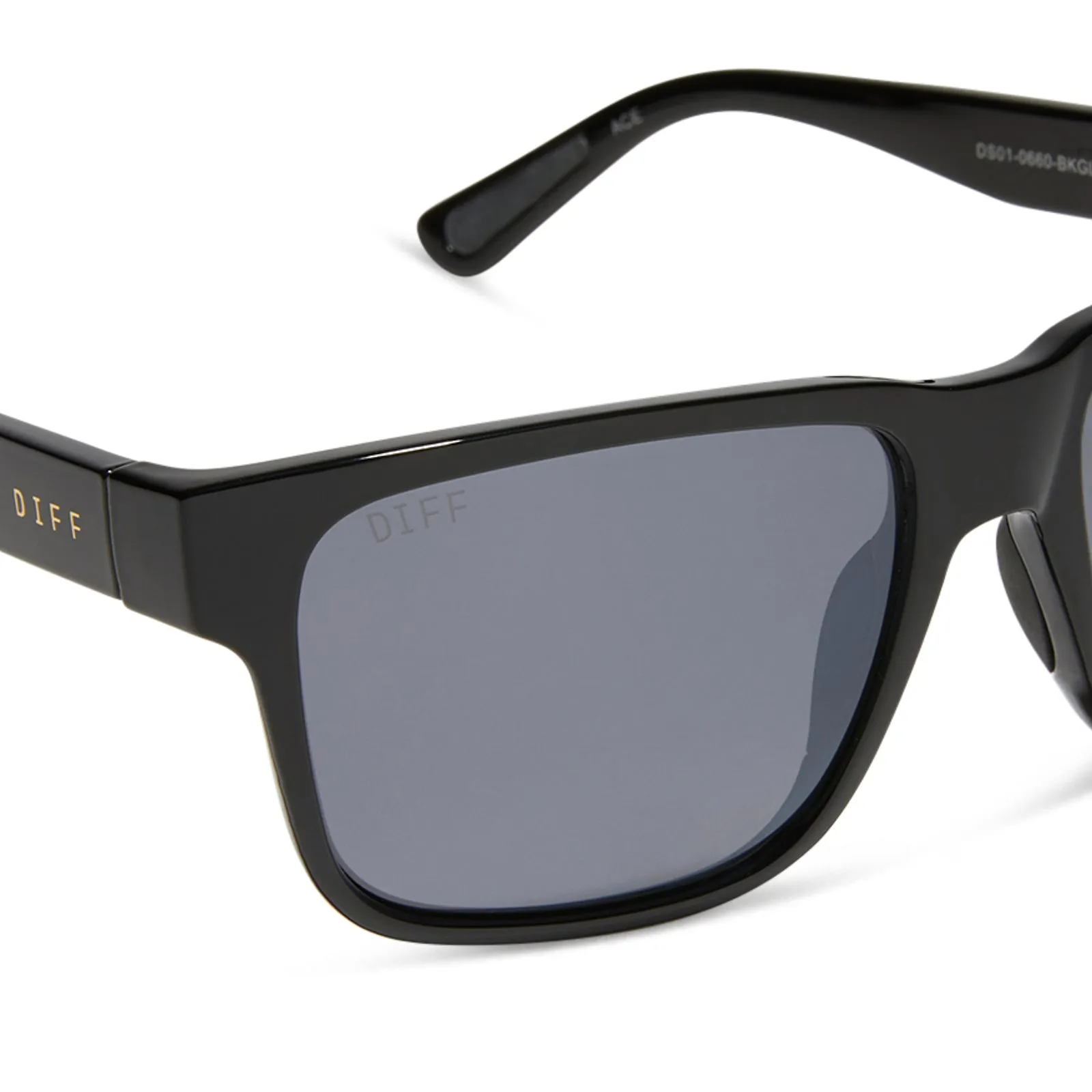 ACE - BLACK   GREY WITH SILVER FLASH   POLARIZED SUNGLASSES