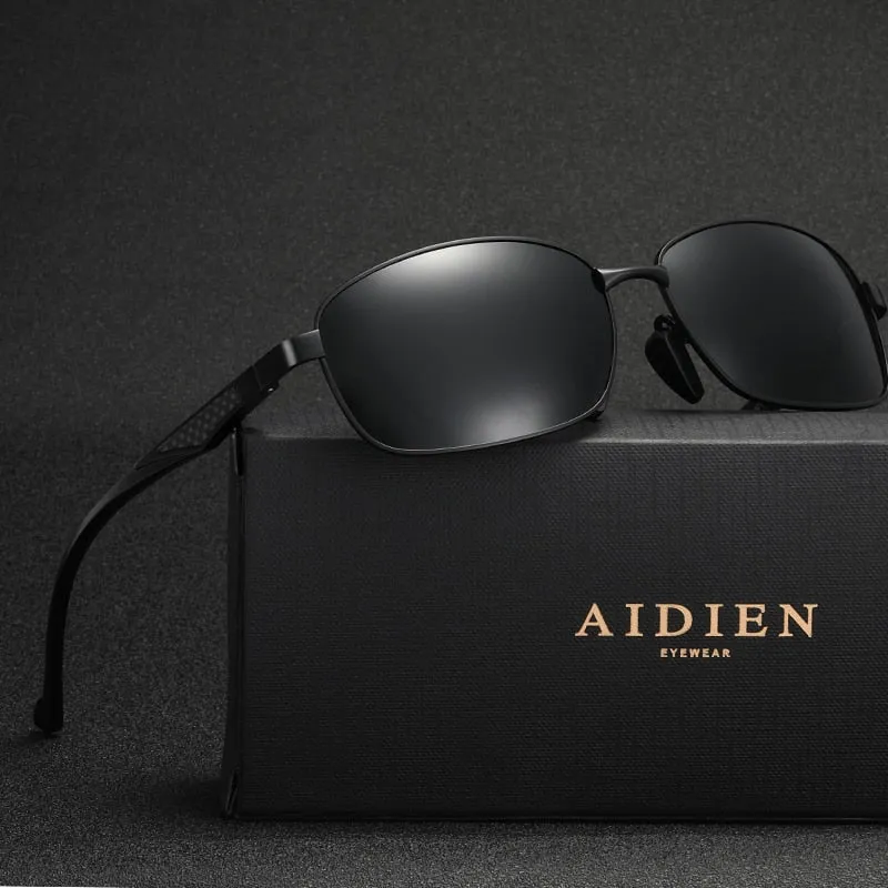 Aidien Men's Semi Rim Alloy Aluminum Magnesium Frame Sunglasses 7755