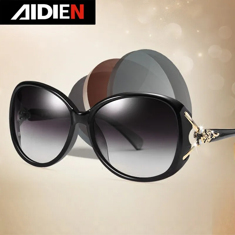 Aidien Women's Full Rim Polycarbonate Oval Sunglasses Reading Glasses 8842