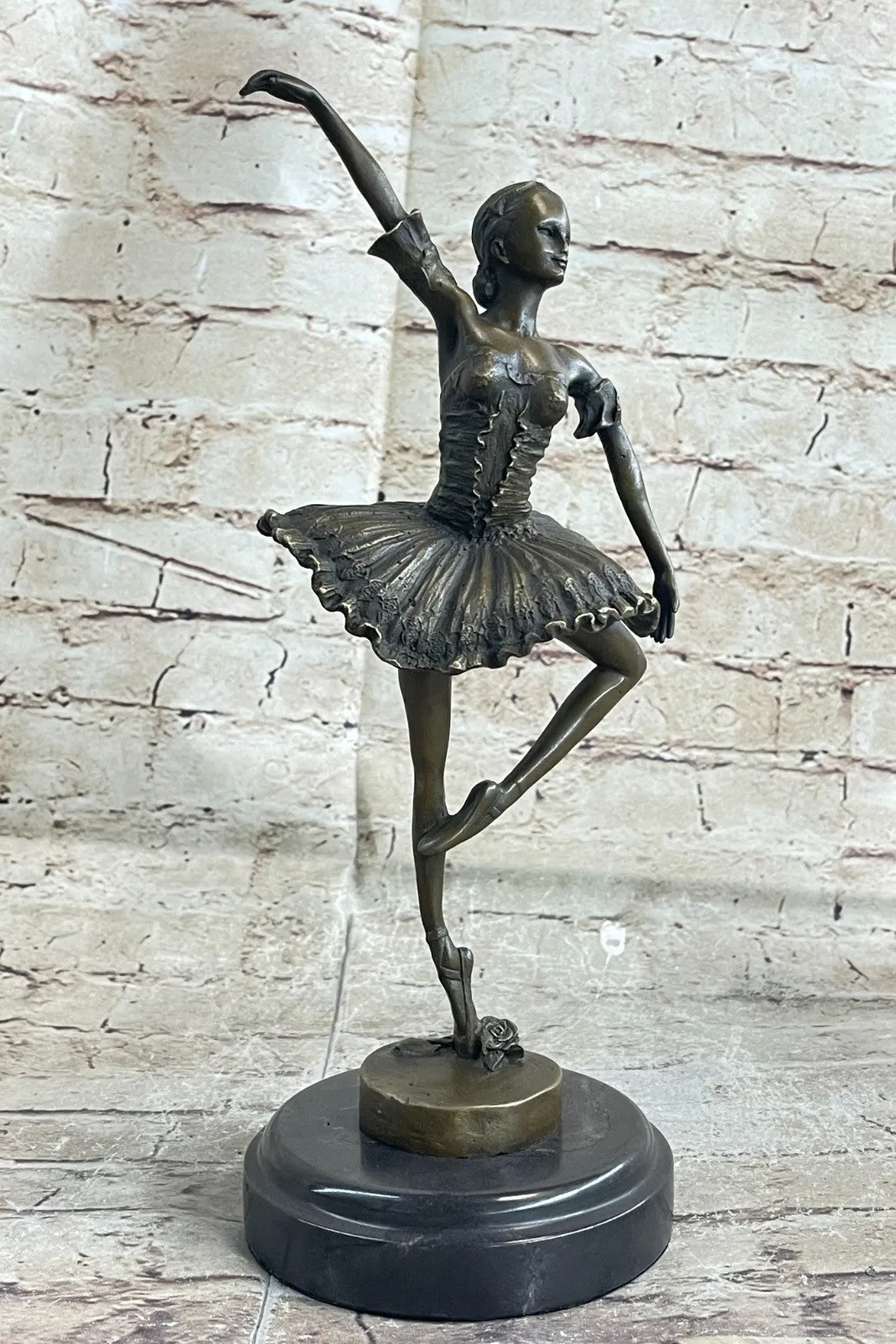 Art Deco Bronze Ballerina Ballet Statue Sculpture Abstract Art Mid century Deco