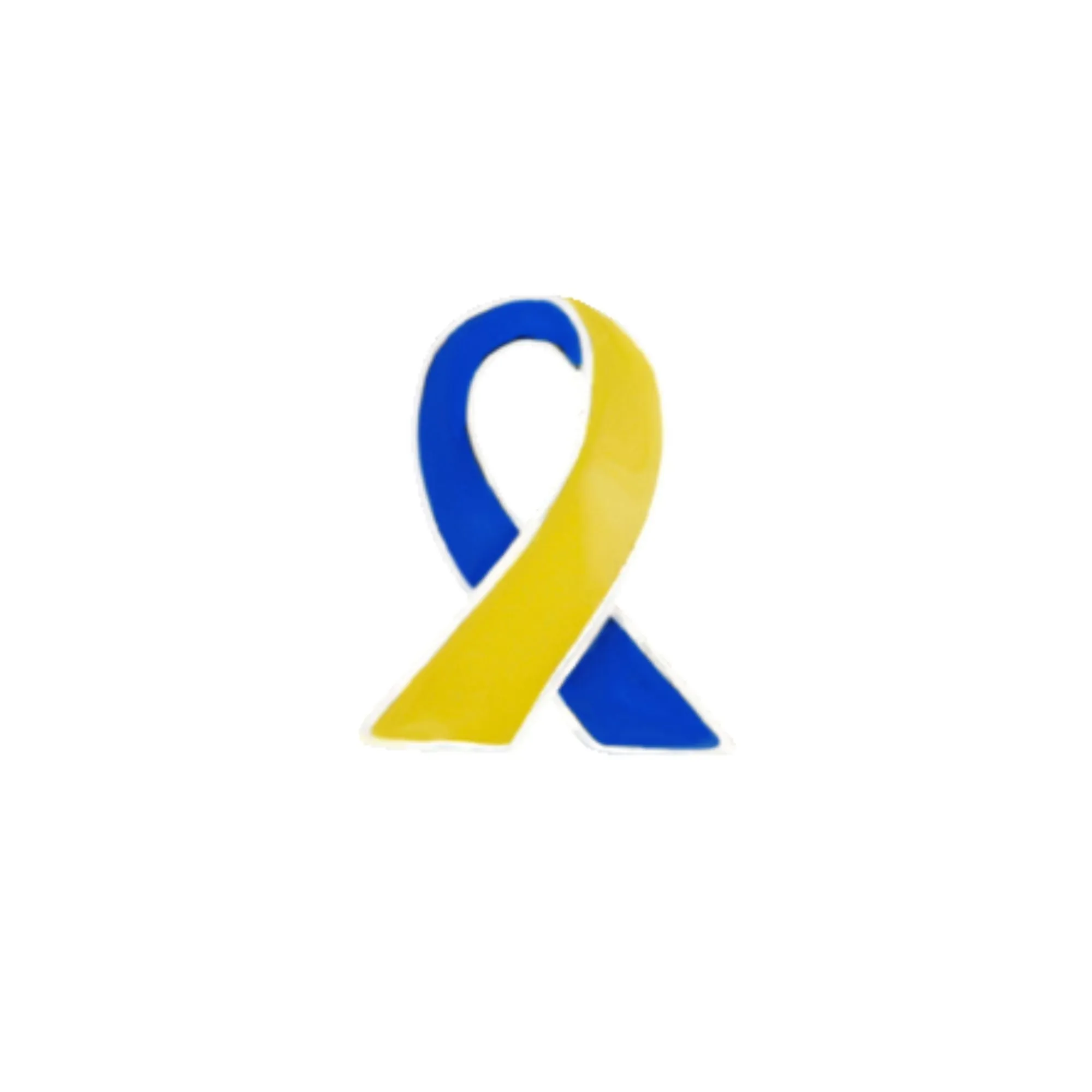 Blue & Yellow Ribbon Lapel Pins