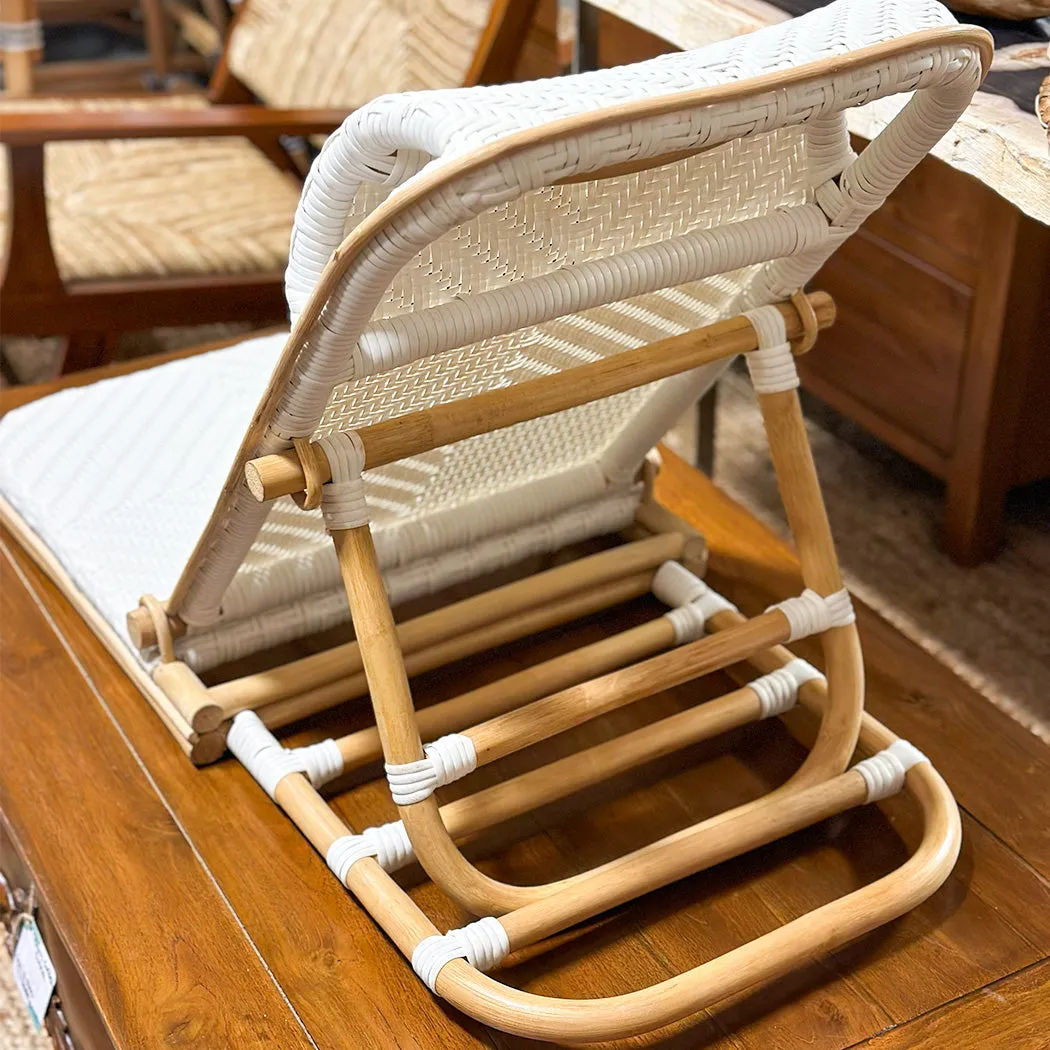 Blue and White Folding Beach Chair