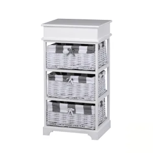 Boston 3 Basket Storage Unit White