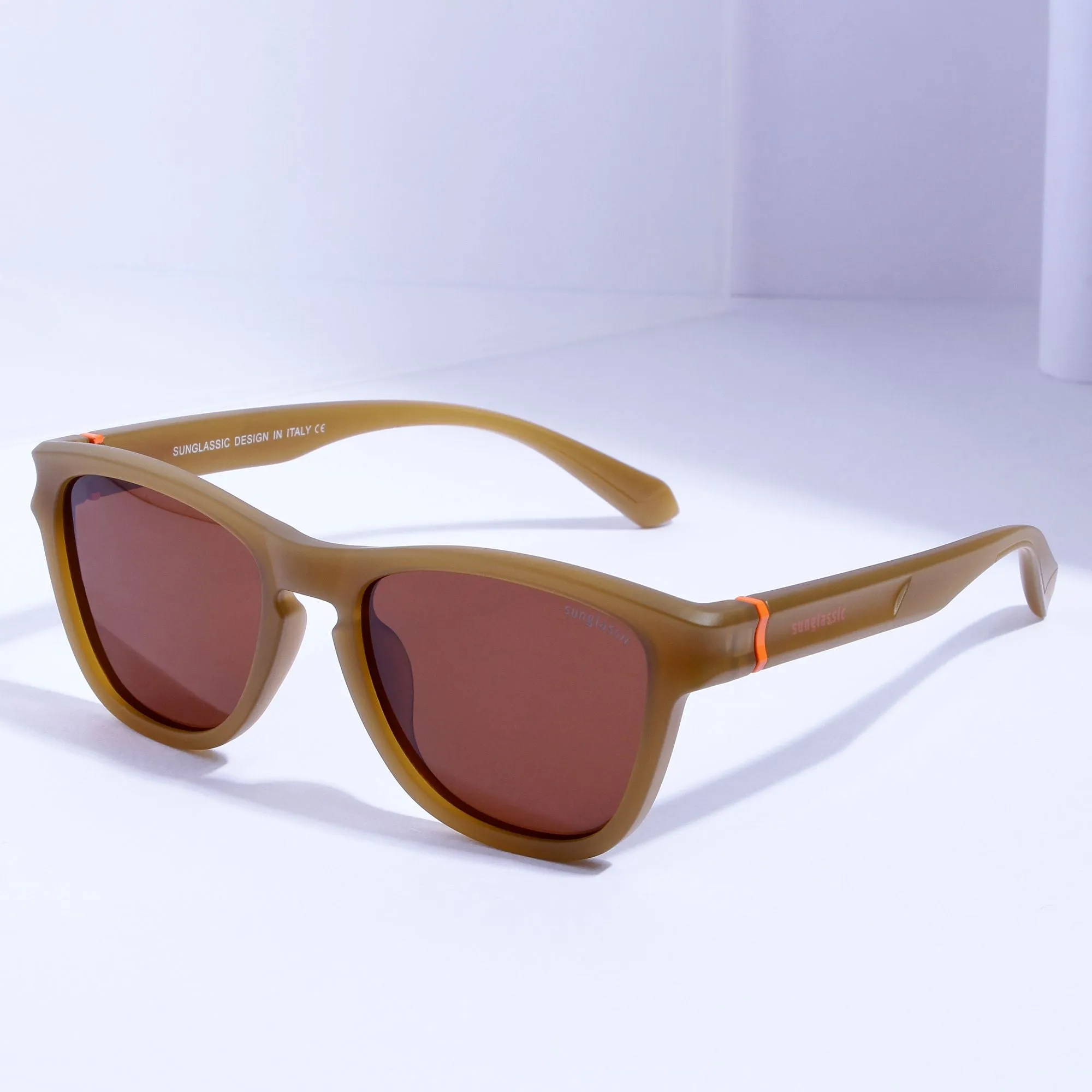 Breeze Brown Polarized Round TR90 Sunglasses