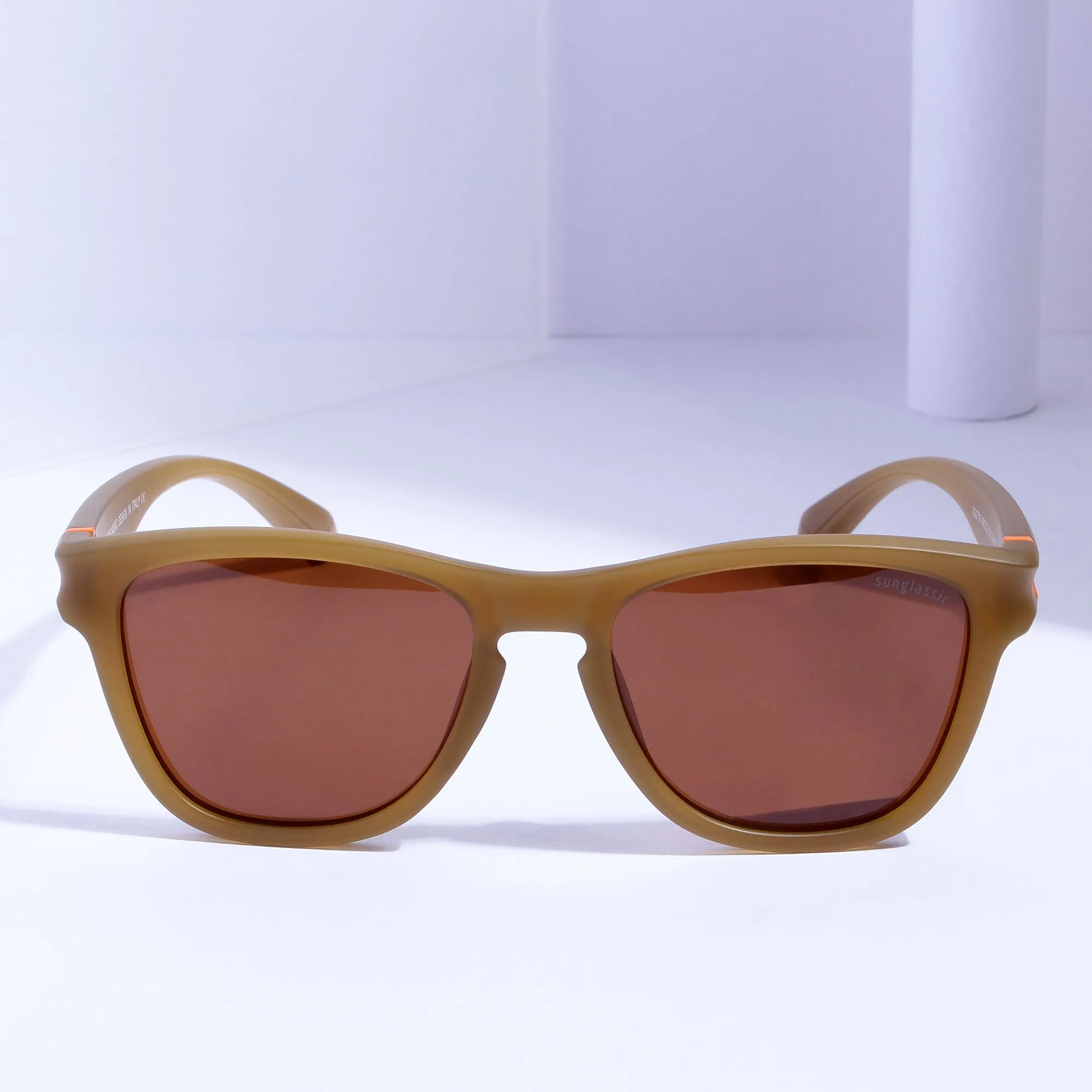 Breeze Brown Polarized Round TR90 Sunglasses