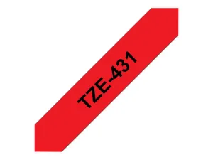 Brother Laminated Tape Tze-431 - Black On Red