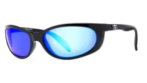 Calcutta Smoker Black Frames - Blue Mirror Lens - Polarized Sunglasses