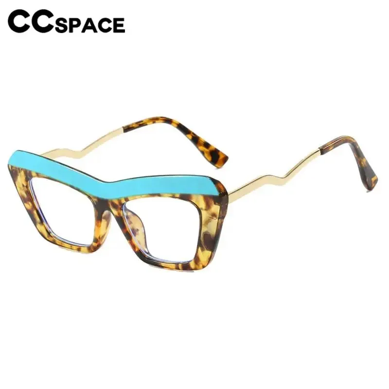 CCspace Unisex Full Rim Square Cat Eye Tr 90 Titanium Eyeglasses 57011