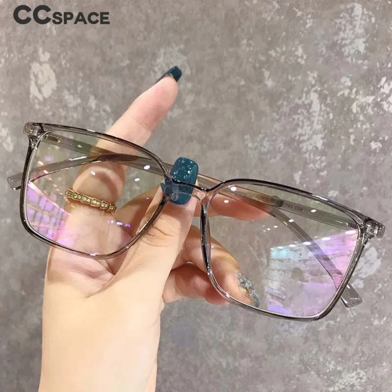 CCspace Unisex Full Rim Square Tr 90 Eyeglasses 53343