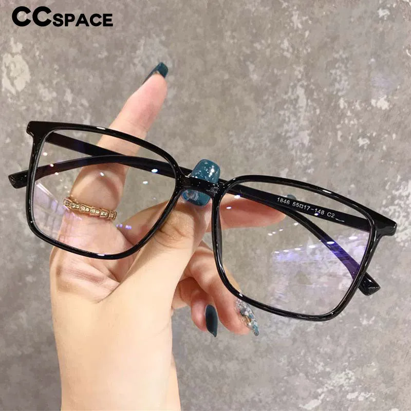 CCspace Unisex Full Rim Square Tr 90 Eyeglasses 53343