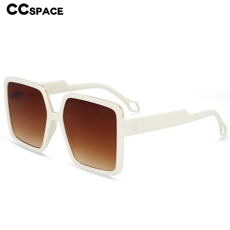 CCspace Women's Full Rim Oversized Square Resin Frame Sunglasses 54457