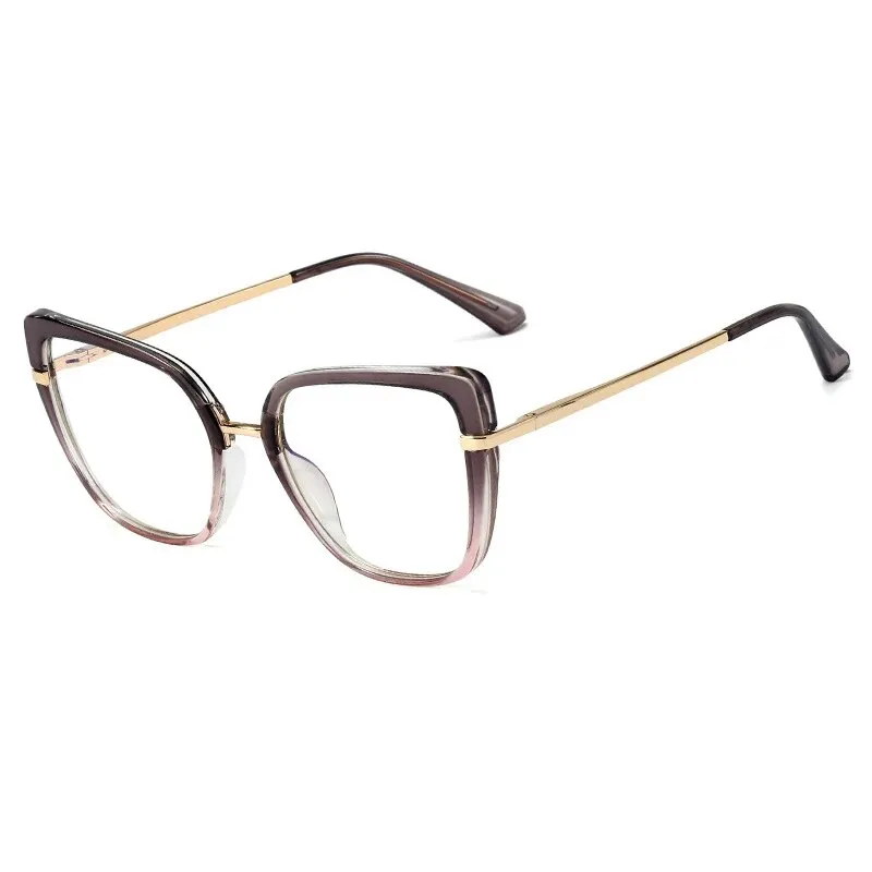 CCspace Women's Full Rim Square Tr 90 Titanium Hyperopic Reading Glasses R48262