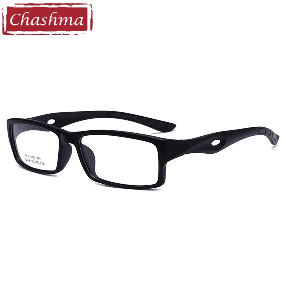 Chashma Ottica Unisex Full Rim Square Tr 90 Titanium Sport Eyeglasses 18166