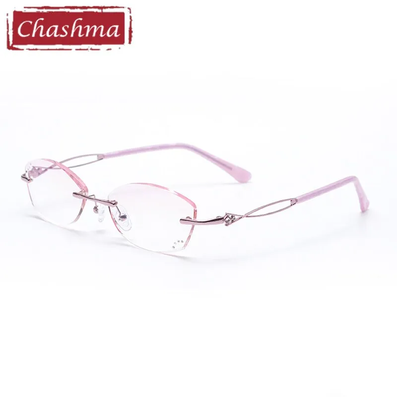 Chashma Women's Rimless Oval Titanium Eyeglasses 2314