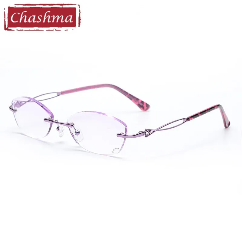 Chashma Women's Rimless Oval Titanium Eyeglasses 2314