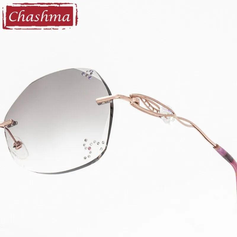 Chashma Women's Rimless Round Titanium Eyeglasses 007c