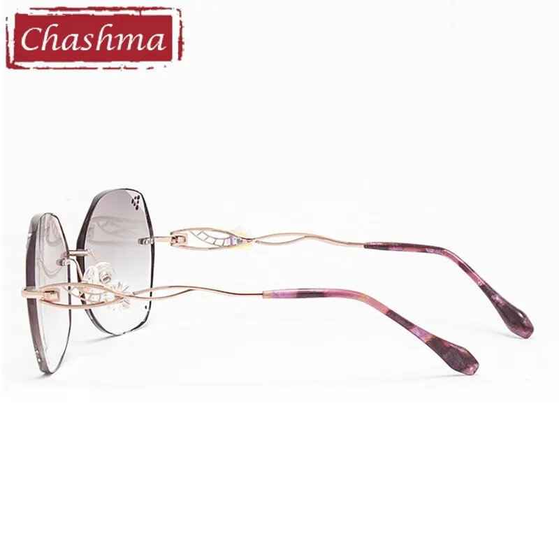 Chashma Women's Rimless Round Titanium Eyeglasses 007c