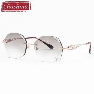 Chashma Women's Rimless Round Titanium Eyeglasses 007c