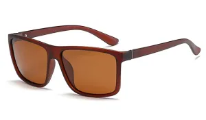 Classy Men Brown Square Sunglasses