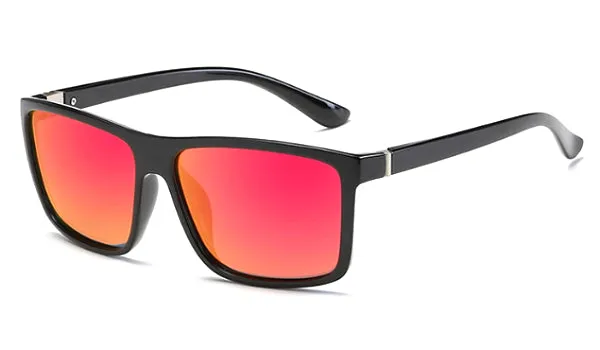 Classy Men Red Square Sunglasses