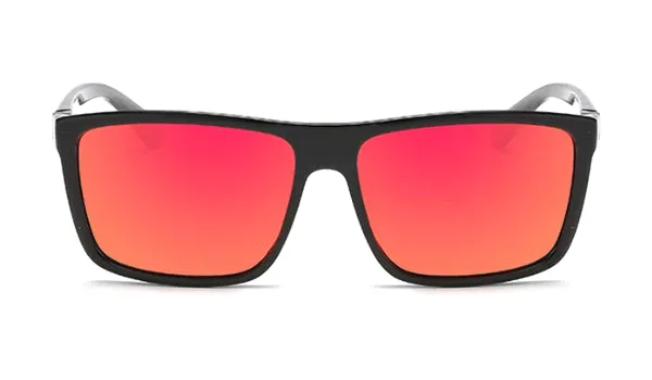 Classy Men Red Square Sunglasses