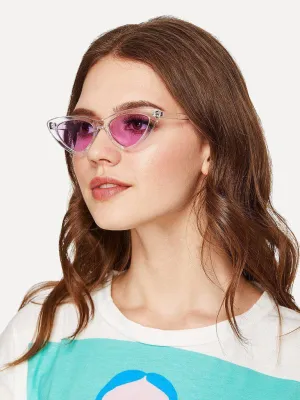 Clear Frame Cat Eye Sunglasses