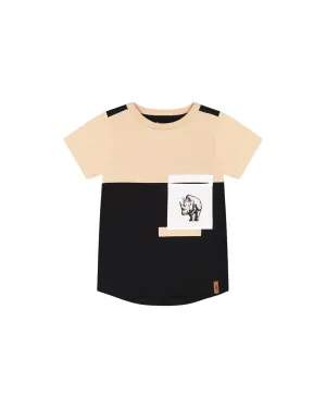 Colorblock T-shirt Beige