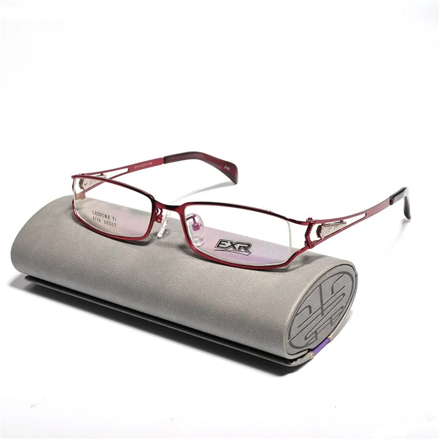 Cubojue Unisex Full Rim Small Rectangle Tr 90 Titanium Hyperopic Reading Glasses 8116