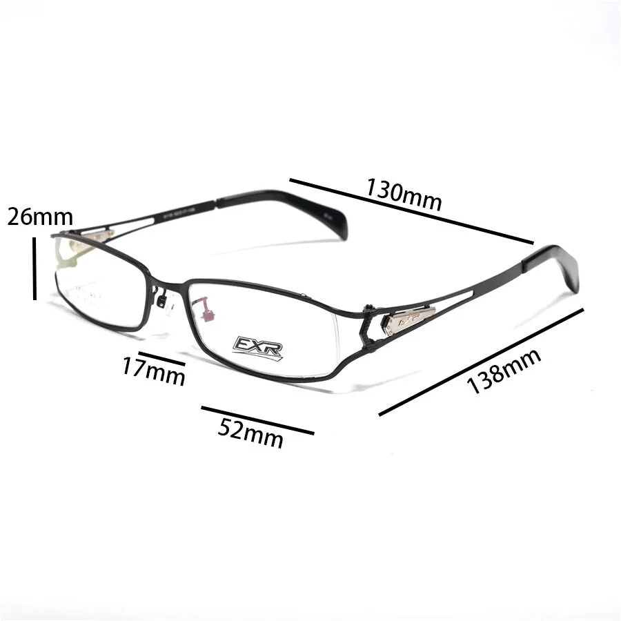 Cubojue Unisex Full Rim Small Rectangle Tr 90 Titanium Hyperopic Reading Glasses 8116