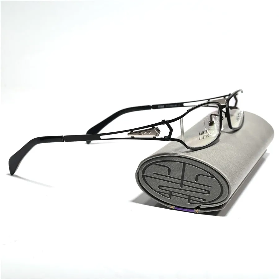 Cubojue Unisex Full Rim Small Rectangle Tr 90 Titanium Hyperopic Reading Glasses 8116