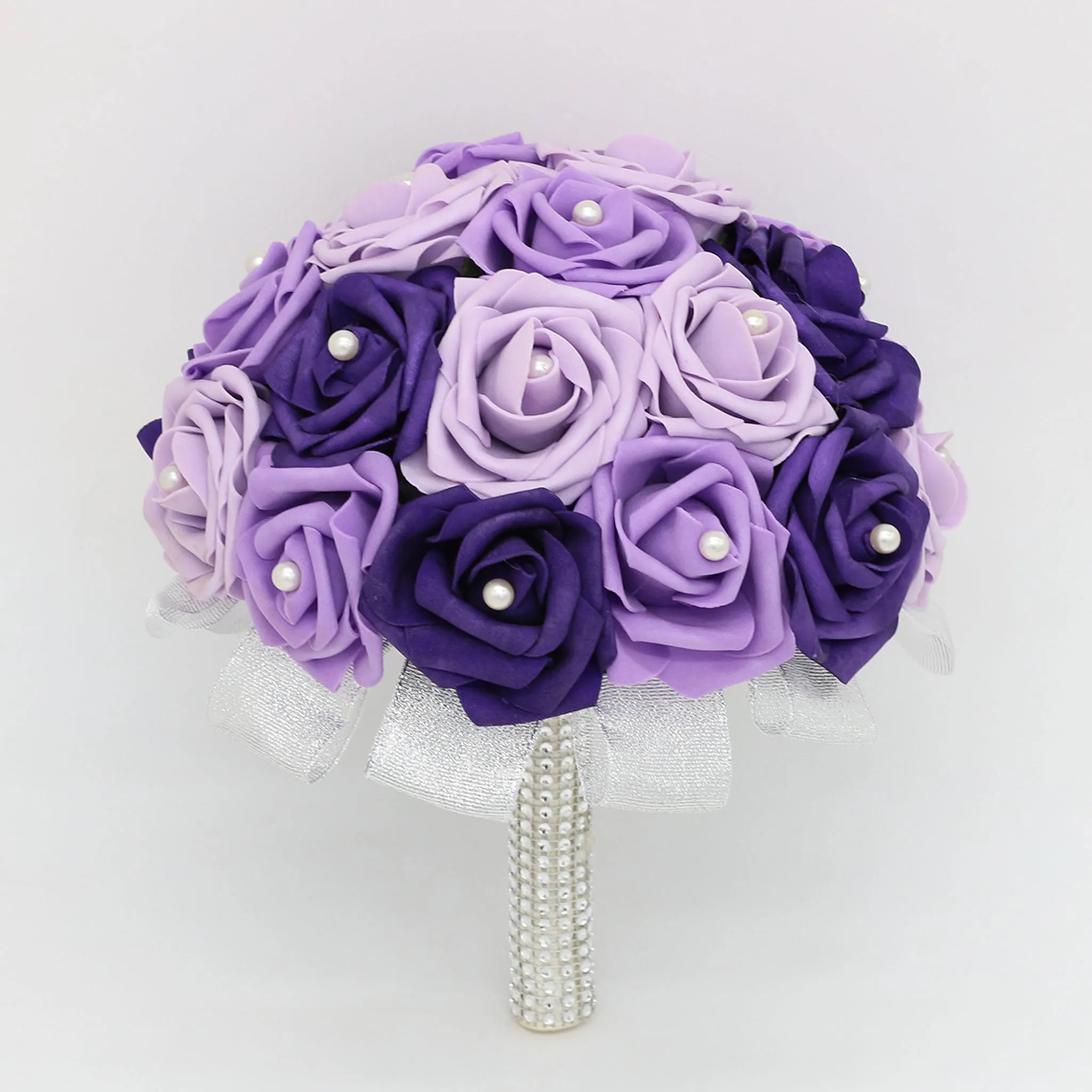 Dark Purple Lavender Lilac Wedding Bouquet for Bridal