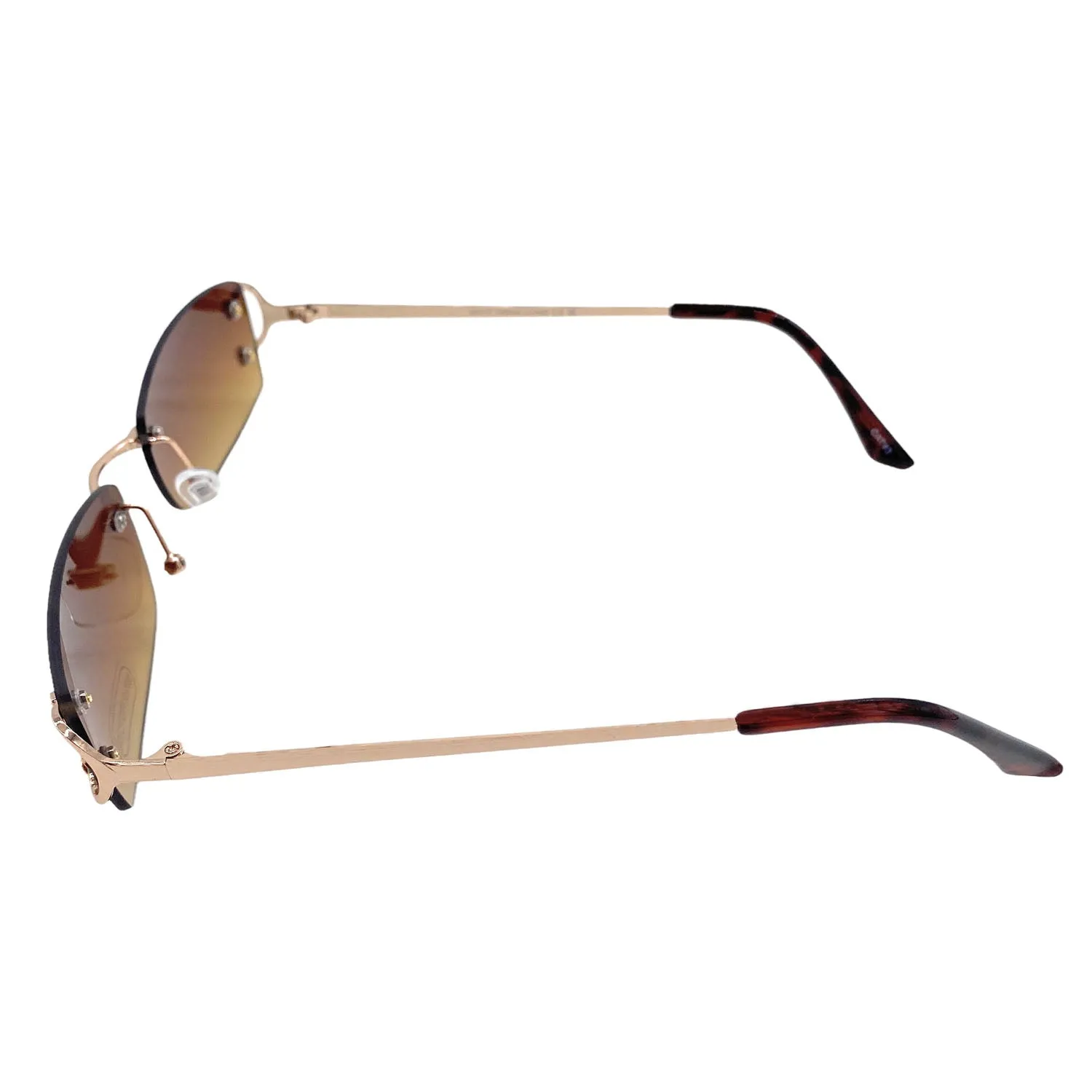 Empire Cove Rimless Sunglasses Gradient Rectangle Shades Frameless Retro Trendy