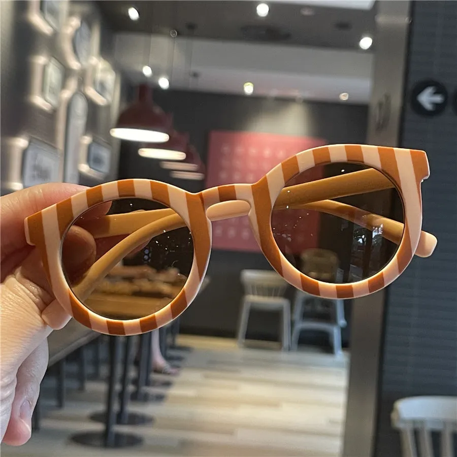 Fashionable personality spot grid children's sunglasses checkerboard children's sunglasses boys' sunglasses men's and women's cute sunglasses