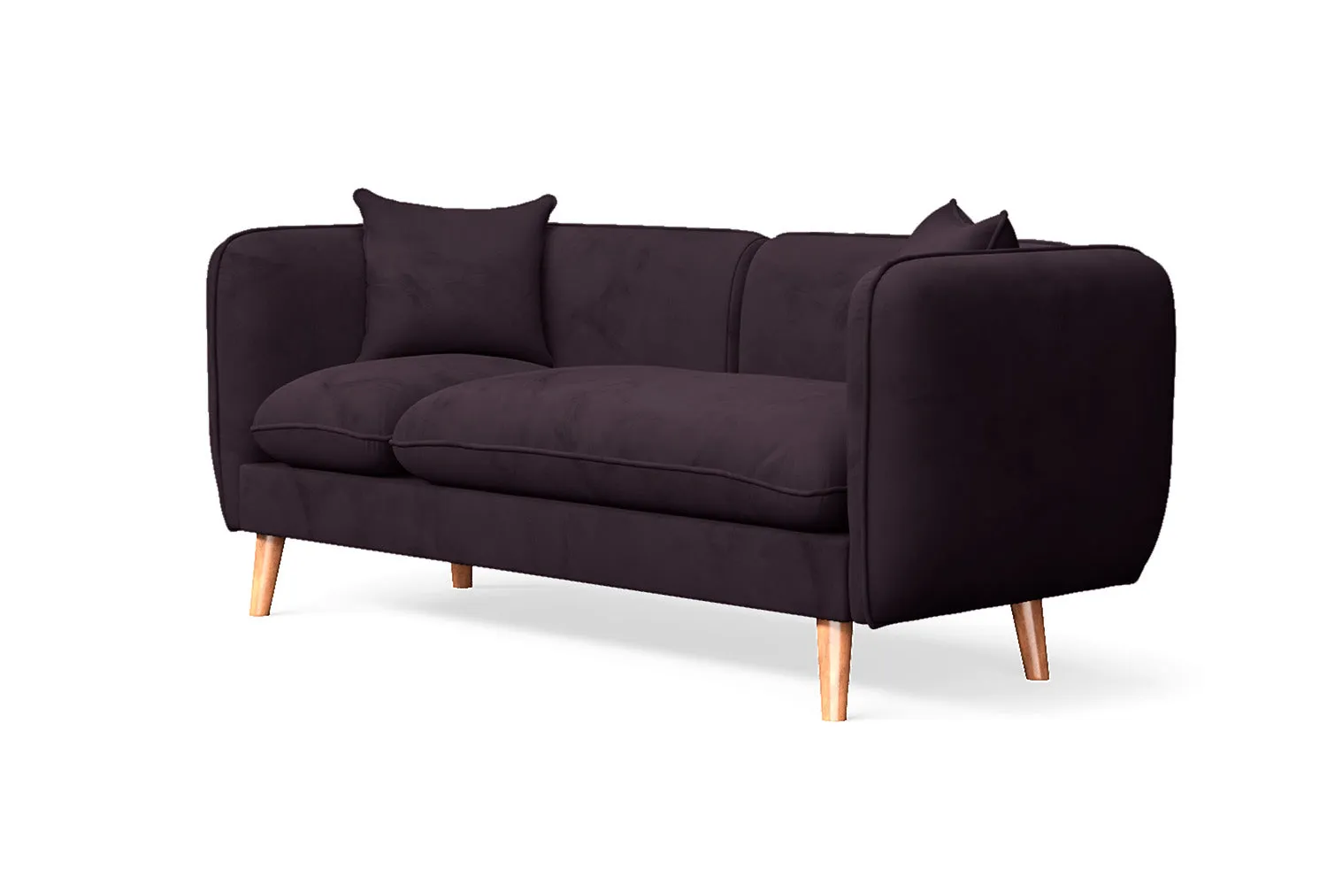 Florence 2 Seater Sofa Purple Velvet