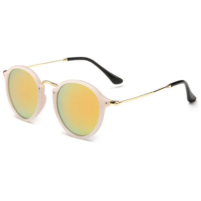 Frosted White and Gold Women's Sunglasses