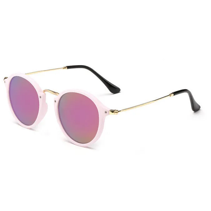 Frosted White and Gold Women's Sunglasses