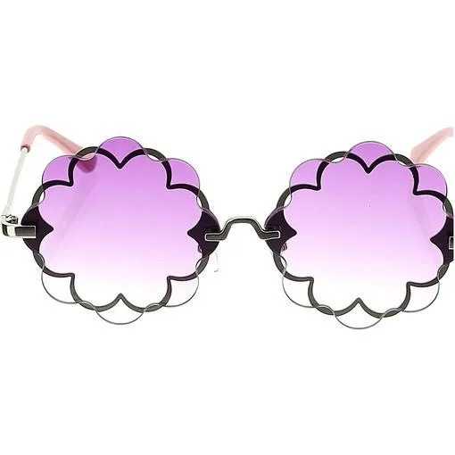 Girls Purple Floral Sunglasses