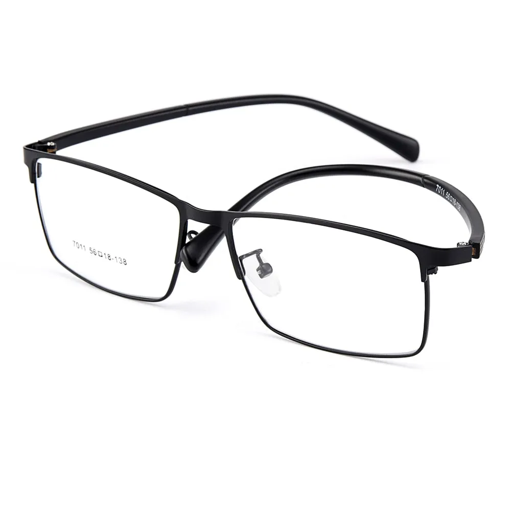 Gmei Men's Eyeglasses Semi Rim Titanium Alloy Square Y7011