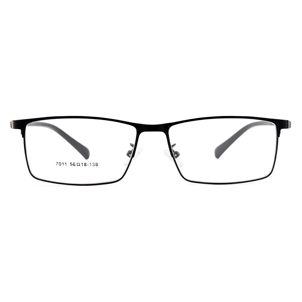 Gmei Men's Eyeglasses Semi Rim Titanium Alloy Square Y7011