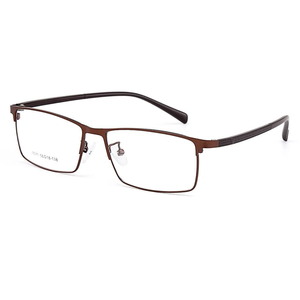 Gmei Men's Eyeglasses Semi Rim Titanium Alloy Square Y7011