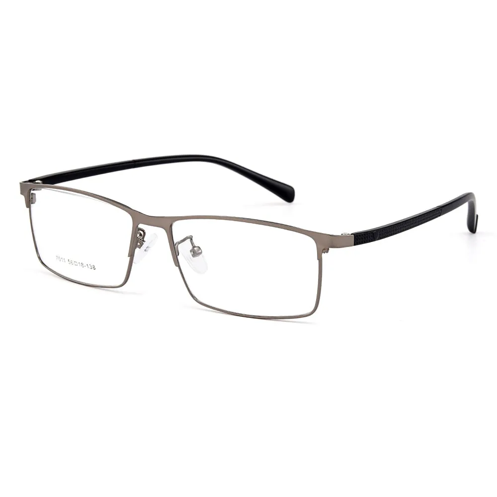 Gmei Men's Eyeglasses Semi Rim Titanium Alloy Square Y7011