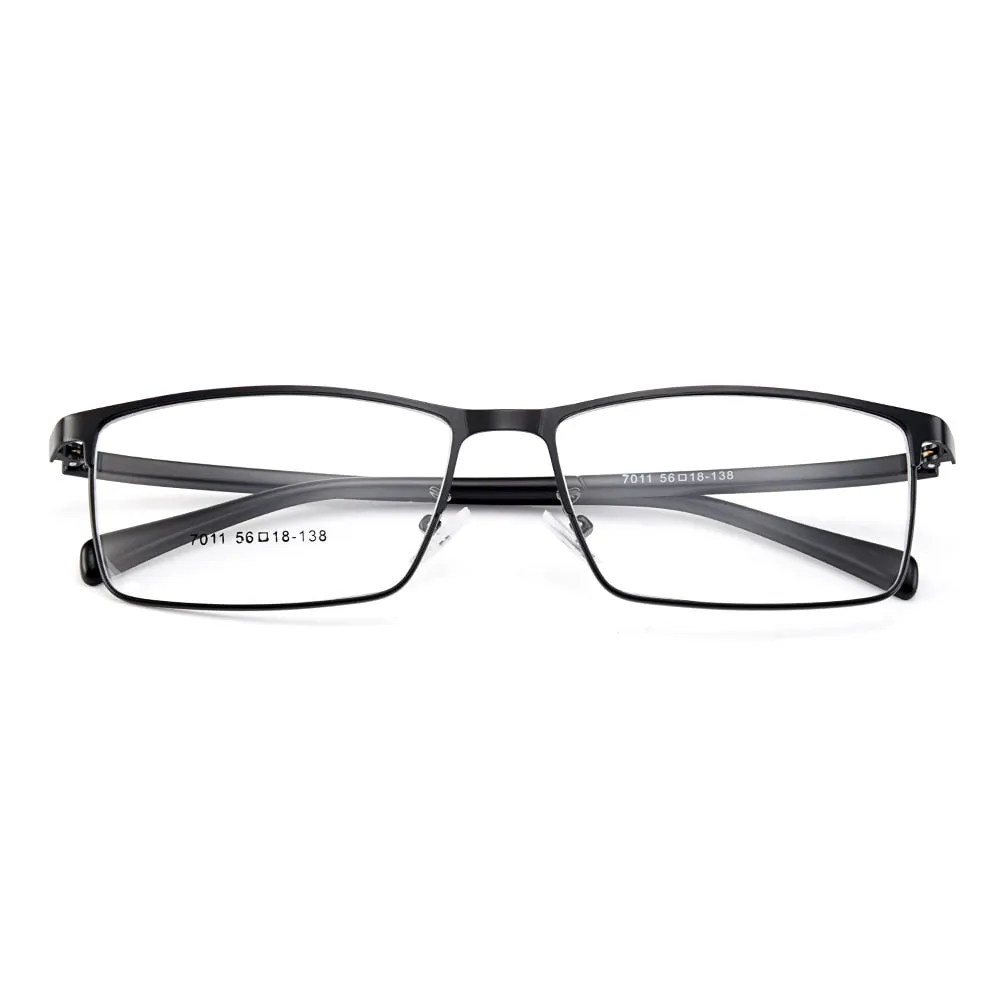 Gmei Men's Eyeglasses Semi Rim Titanium Alloy Square Y7011