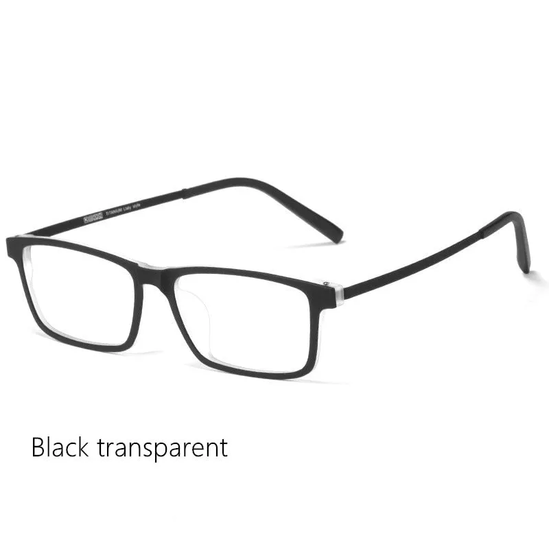 Gmei Men's Full Rim Square Titanium Tr 90 Eyeglasses 8836X