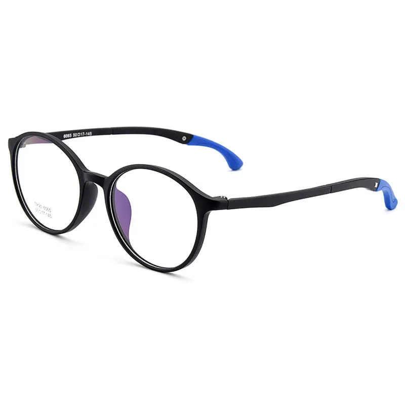 Gmei Unisex Eyeglasses Ultra-Light Tr90 Plastic Round M6065