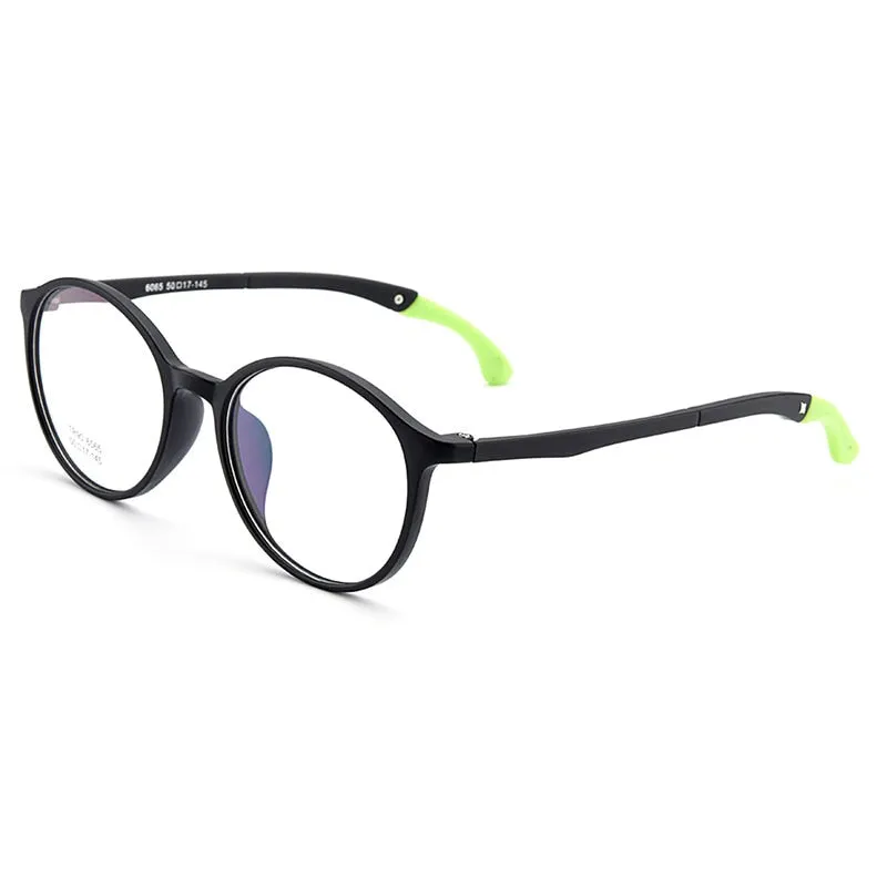 Gmei Unisex Eyeglasses Ultra-Light Tr90 Plastic Round M6065